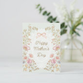 Personalized Elegant Floral Happy Mother’s Day Briefkaart (Staand voorkant)