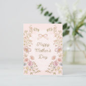 Personalized Elegant Floral Happy Mother’s Day Briefkaart (Staand voorkant)