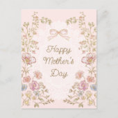 Personalized Elegant Floral Happy Mother’s Day Briefkaart (Voorkant)