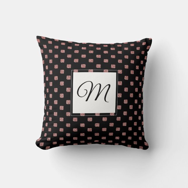 Personalized Elegant Glitter Throw Pillow Kussen (Voorkant)