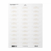 Personalized Elegant Gold & White Return Address Etiket (Full Sheet)
