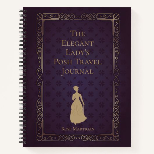 Personalized Elegant Lady's Travel Journal Notitieboek (Voorkant)