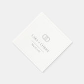  Personalized Elegant Minimalist Wedding Paper Servet (Hoek)