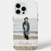 Personalized Elegant Modern Photo and Name Case-Mate iPhone Case (Achterkant)