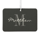 Personalized elegant monogram car air freshener luchtverfrisser (Achterkant)