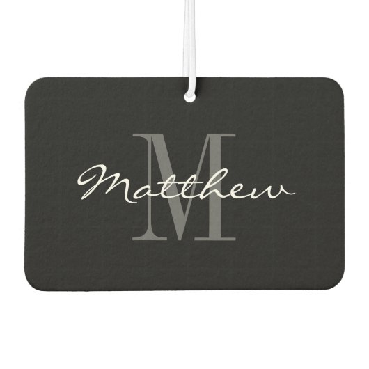Personalized elegant monogram car air freshener luchtverfrisser (Voorkant)