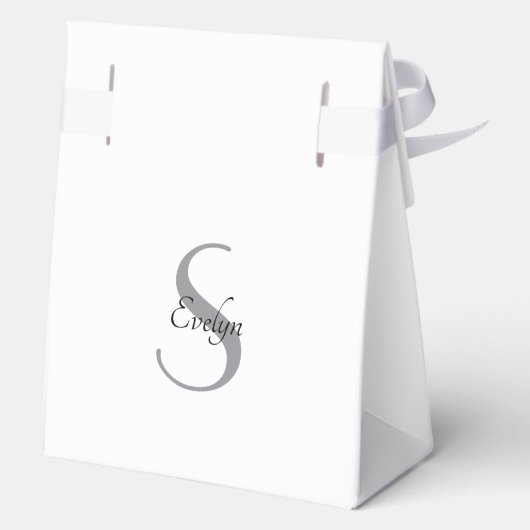 Personalized Elegant Monogram Favor Box Bedankdoosjes (Achterkant)