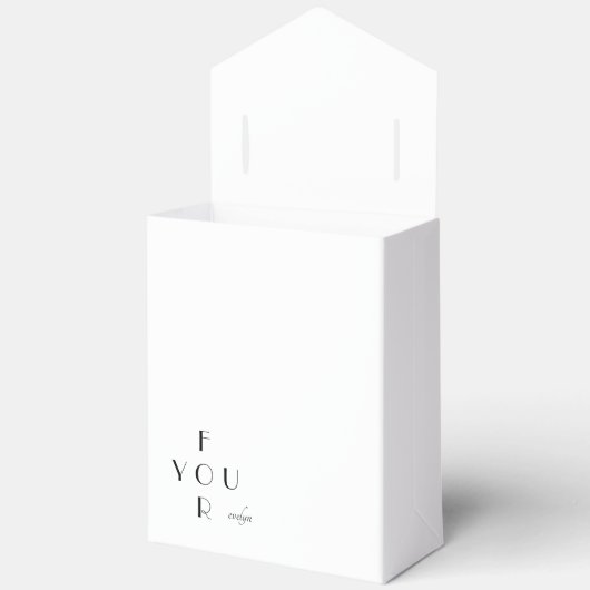Personalized Elegant Monogram Favor Box Bedankdoosjes (Open)