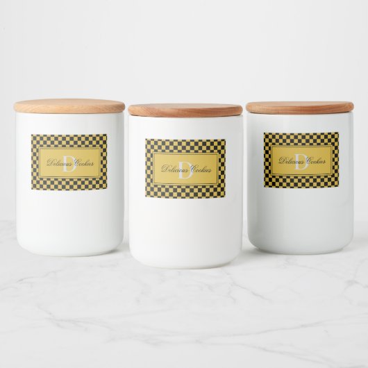 Personalized Elegant Monogram Food Label Sticker (Flessen)