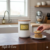 Personalized Elegant Monogram Food Label Sticker