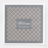 Personalized Elegant Napkins Coral Grey Aesthetic Servet (Voorkant)