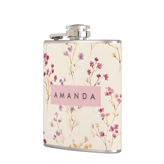 Personalized Elegant Pastel Floral Design Heupfles (Links)