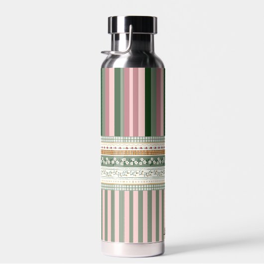 Personalized Elegant Pattern Water Bottle Waterfles (Rechts)
