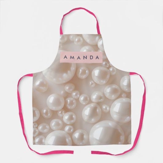 Personalized Elegant Pearl Soft White Luxury Schort (Voorkant)