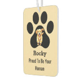 Personalized Elegant Pet Name Paw Proud Dog Owner Luchtverfrisser (Links)