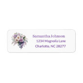 Personalized Elegant Purple Return Address Etiket (Voorkant)