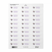 Personalized Elegant Purple Return Address Etiket (Full Sheet)