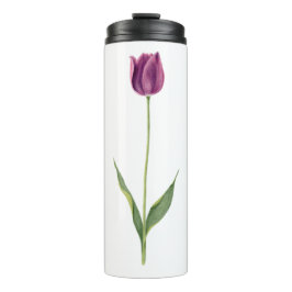 Personalized Elegant Purple Tulip Thermosbeker