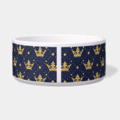 Personalized Elegant Royal Blue Pet Voerbakje (Achterkant)
