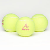 Personalized Elegant Script Name  Tennis Balls Tennisballen (Multi)