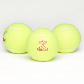 Personalized Elegant Script Name  Tennis Balls Tennisballen (Multi)