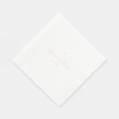 Personalized Elegant Script Pink Heart Servet (Hoek)