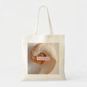 Personalized Elegant Seashell Spiral Coastal Tote Bag (Voorkant)