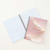 Personalized Elegant Soft Blush Satin Abstract Notitieboek (Binnen)