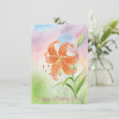 Personalized Elegant Tiger Lily Aankondiging (Staand voorkant)
