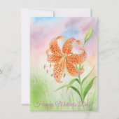 Personalized Elegant Tiger Lily Aankondiging (Voorkant)
