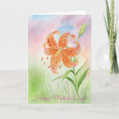 Personalized Elegant Tiger Lily Kaart (Voorkant)