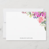Personalized Elegant Watercolor Floral Notitiekaartje (Voorkant)