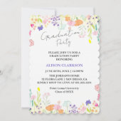 Personalized Elegant Wildflower Graduation Party I Kaart (Voorkant)