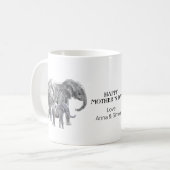 Personalized elephant mother's day koffiemok (Voorkant links)