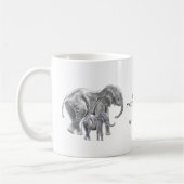 Personalized elephant mother's day koffiemok (Links)