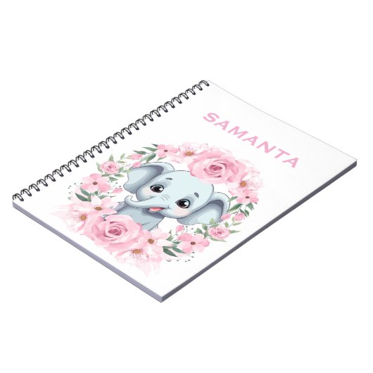Personalized Elephant Notebook Notitieboek (Linkerzijde)