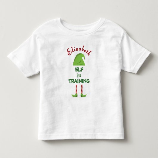 Personalized Elf in Training  Kinder Shirts (Voorkant)