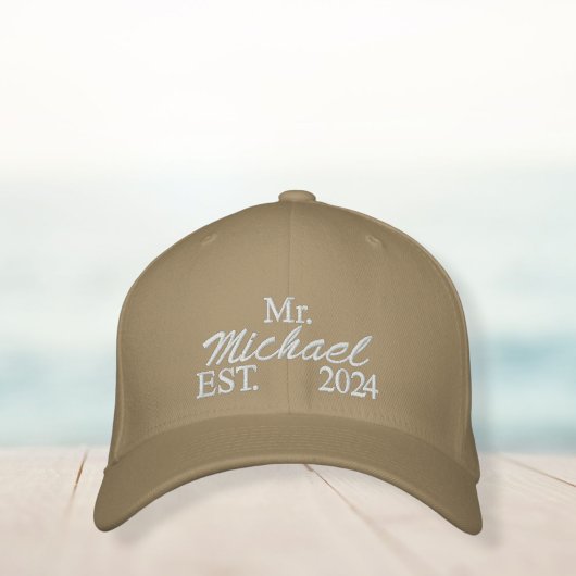 Personalized embroidered Mr. hat - Customized Geborduurde Pet