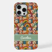 Personalized Embroidered Rainbow Phone Case iPhone Hoesje (Achterkant)