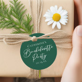 Personalized Emerald Green Bachelorette Party Bedankjes Labels
