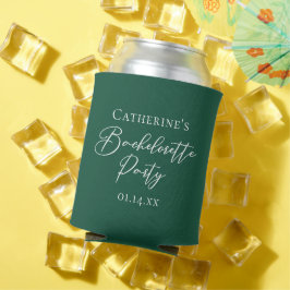 Personalized Emerald Green Bachelorette Party Blikjeskoeler