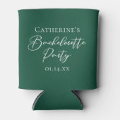 Personalized Emerald Green Bachelorette Party Blikjeskoeler (Voorkant)
