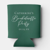 Personalized Emerald Green Bachelorette Party Blikjeskoeler (Achterkant)