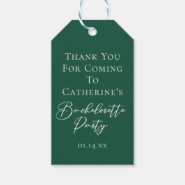 Personalized Emerald Green Bachelorette Party Cadeaulabel