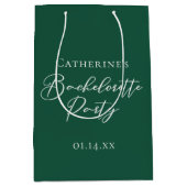 Personalized Emerald Green Bachelorette Party Medium Cadeauzakje (Voorkant)