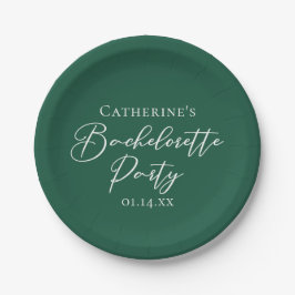 Personalized Emerald Green Bachelorette Party Papieren Bordje