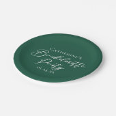 Personalized Emerald Green Bachelorette Party Papieren Bordje (Gekanteld)