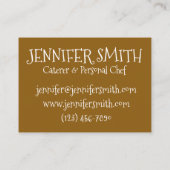 Personalized Empanada Spain Pastry Chef Food Visitekaartje (Achterkant)