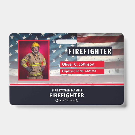 Personalized Employee ID Card - Photo, Barcode, Badge (Voorzijde)