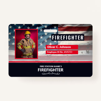 Personalized Employee ID Card - Photo, Barcode, Badge